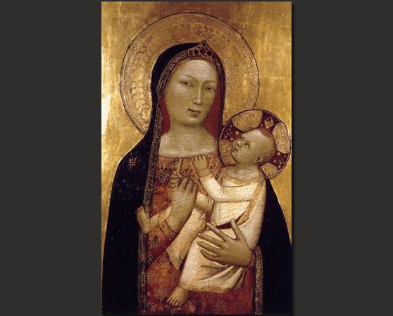 Vergine col Bambino Daddi Bernardo 1340-45 Museo Thyssen-Bornemisza, Madrid
