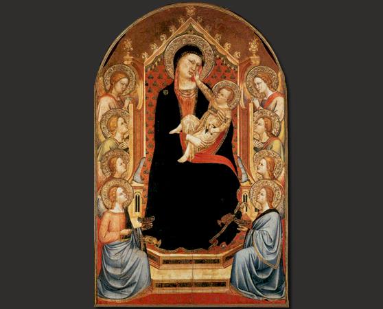 Madonna col Bambino in trono Daddi Bernardo 1346-47 chiesa di Orsanmichele Firenze