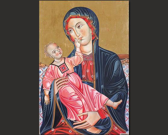 Vergine col Bambino Maestro di Bagnano (XIII sec) Montefiorelle Greve in Chianti
