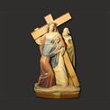 Via Crucis in legno dipinto Art. MSVC2